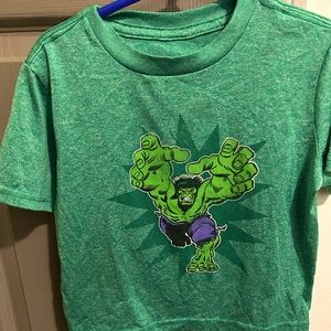 Marvel kids Incredible Hulk t shirt 100% polyester.